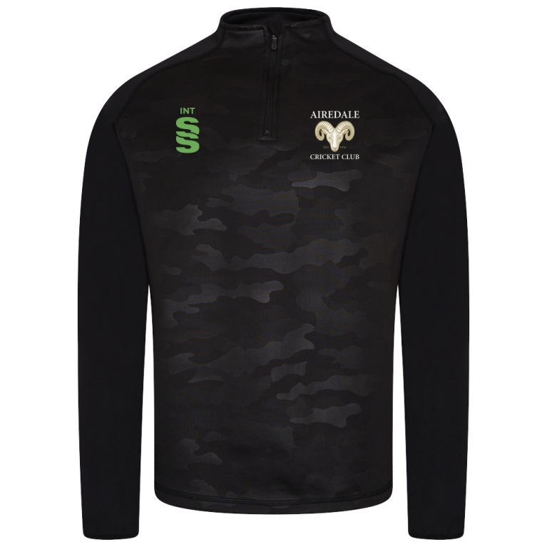 Camo 1/4 Zip Performance Top : Black