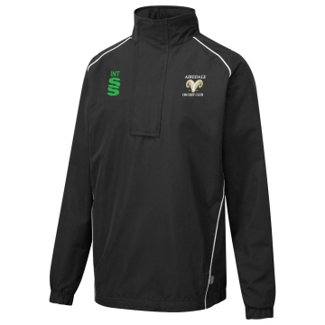 Dual Curve 1/4 Zip Rain Jacket : Black