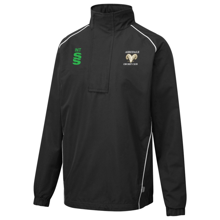 Dual Curve 1/4 Zip Rain Jacket : Black